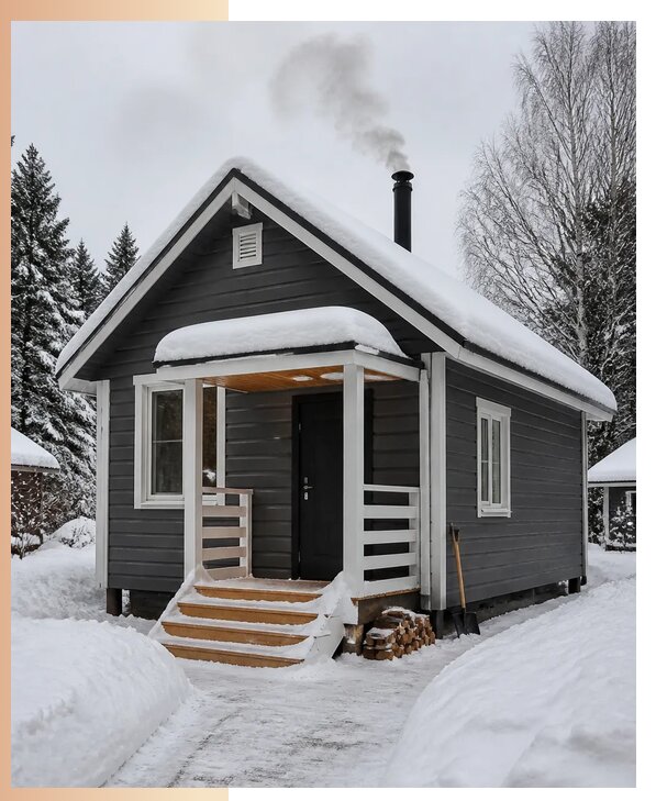 Изготовление зимних дачных домиков под ключ в Курске