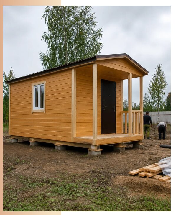 Недорогие дачные домики в Курске с изготовлением и доставкой